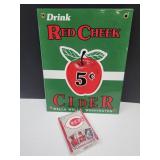 Porcelain Cider Sign, Sealed MLB Playing Cards