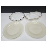 Fire King Swirl Plate & Relish Dish