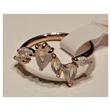 10KG Over Jewelers Bronze Moonstone Ring Sz 6