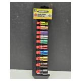 NEW Color Coded 10 PC  3/8" SAE  Socket Set