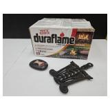 New Duraflame Fire Logs, Cast Iron Trivet & Rock