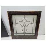 Vintage  Leaded  Window 24 x 25" h