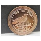 One Troy Ounce  HONOR FREEDOM 1782 -1982 "Toned"