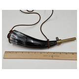 11" Long black Powder Horn