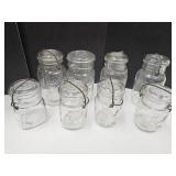 Pint & QT Ball Jars w Wire Bales 1 Wide Mouth