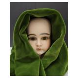 Antique Germany Doll Head w Glass  Sleep Eyes