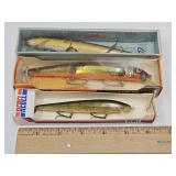 3 Fishing Lures  Bomber, Rapala & Rebel