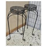 2 Metal Planter Stands 28" high