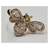Gold Over Sterling Bumble Bee JTV Ringf SZ 8