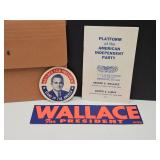 WALLACE For President  Presidential Memorabilia