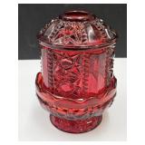 Vintage Red Stars & Bar  Fairy Lamp 6 1/2" h