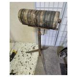 Cast Iron Base with Wood Rollers