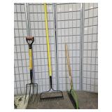 Fiberglass Rake, Tater Fork & Weed Wacker
