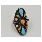 Sterling Silver  SZ 5 Southwest, Mother of Pearl