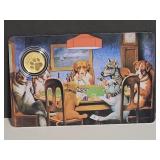 Dogs Playing Poker 1/1000th Gold $12 Coin
