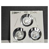 3 Grams .999 Silver 3 Different Designs