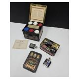 Jack Daniels Poker Chip Set & Mini Whiskey Flask