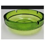 Large MCM Heavy Glass Ash Tray 9 3/4"w