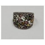 JTV Sterling Tourmaline Ring Sz. 8
