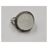 JTV Carved Moonstone Ring Sz. 5