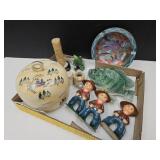 Vintage Gnome, Oriental Jar, Ash Trays+