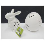LED Light Up Bunny Rabbit & Egg 5.5" H