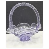 Fenton Glass Basket Lavender 6" W
