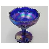 Beautiful Imperial Cobalt  Carnival Dish 5"H
