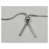 Sterling Silver Necklace 27"  8.13g