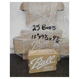 25 New Shipping Boxes W BALL 13.5 x 9.5 x 4.5