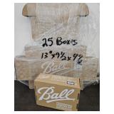 25 New Shipping Boxes W BALL 13.5 x 9.5 x 4.5