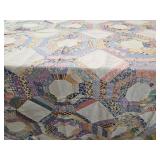 Hand Stitched Antique Quilt Top 74 x 86