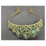 Tiara w Green Stones