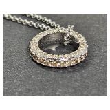 Sterling Silver Diamond Necklace