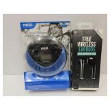 Wireless Ear Buds & Personal CD Player