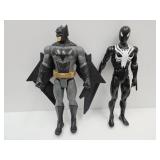 2 Action Figures Batman & Spiderman 11"