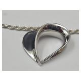 Sterling Silver Necklace & Pendant  20"   14g