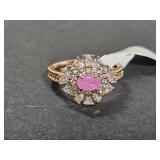 10 KG Over Jewelers Bronze Pink Ice Ring Sz 7