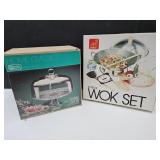 10 pc. Wok Set, NICE 2 Pc. Cake Stand