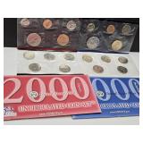 2000 US Mint UNC Coin Sets P & D