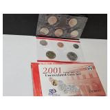 2001 D US MINT UNC Coin Set