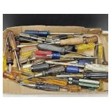 Large Lot of Screwdrivers, 1 Snap On, 1 Craftsman