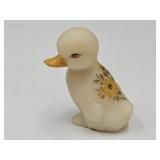Fenton Handpainted & Signed Duck  3 1/2" h