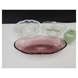 Fenton Hobnail, Amethyst Dish+