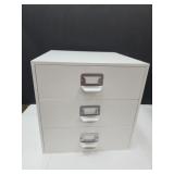 Never Used 3 Drawer Table Top File Box 14 x14 x14