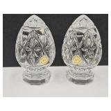 2 Bleikristall Gemany Crystal Eggs