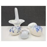 Staffordshire Bone China Egg  & Basket w Ceramics