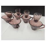 Hazel Atlas Amethyst Tea Cups  & Juice