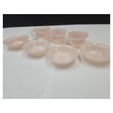 VTG Pink Swirl Cups & Fruit Bowls