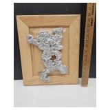 Mounted Aluminum Slag Art